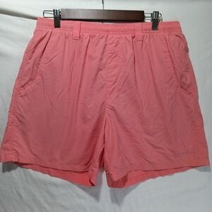Columbia PFG Omni-Shade Men Size M Coral Elastic Waist Swimming Fishing Trunks